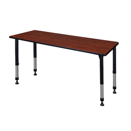 Kee Rectangular Classroom Tables, 72 W, 24 L, 23-34 H, Wood, Metal, Cherry MT7224CHAPBK